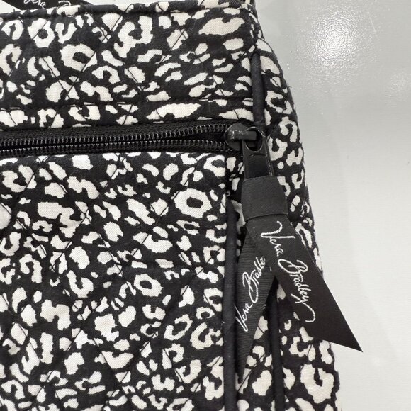 Vera Bradley Black and White Camocat Pattern Crossbody Purse Retired - Picture 2 of 9